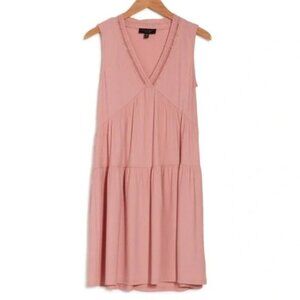 Laundry by Shelli Segal Sun Dress - Light Pink Sleeveless Crochet Trim